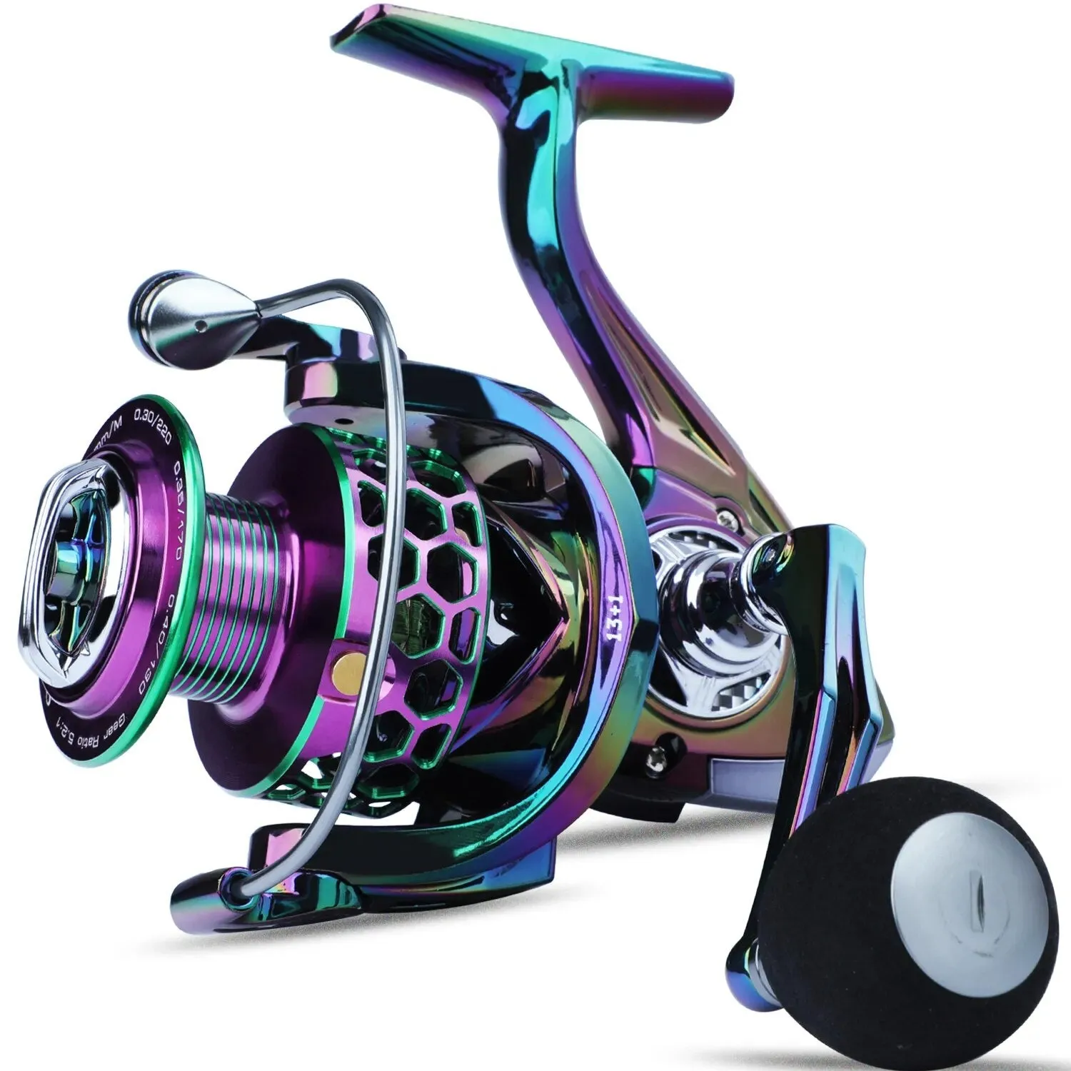 Fishing Rod Reel traveller Combo 1.8-2.4m 5 Sections Spinning Reel and 5.2:1 Gear Ratio 1000-3000 Series