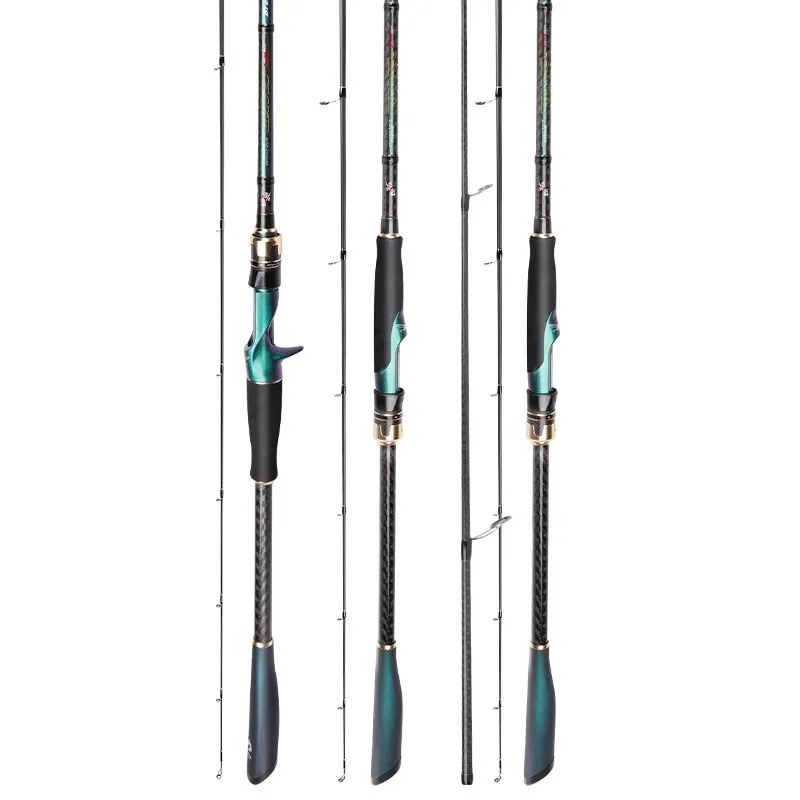 Fishing spin and bait caster traveller Combo top quality Carbon Set