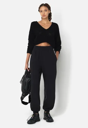 Fleeced Balloon Sweats / Black