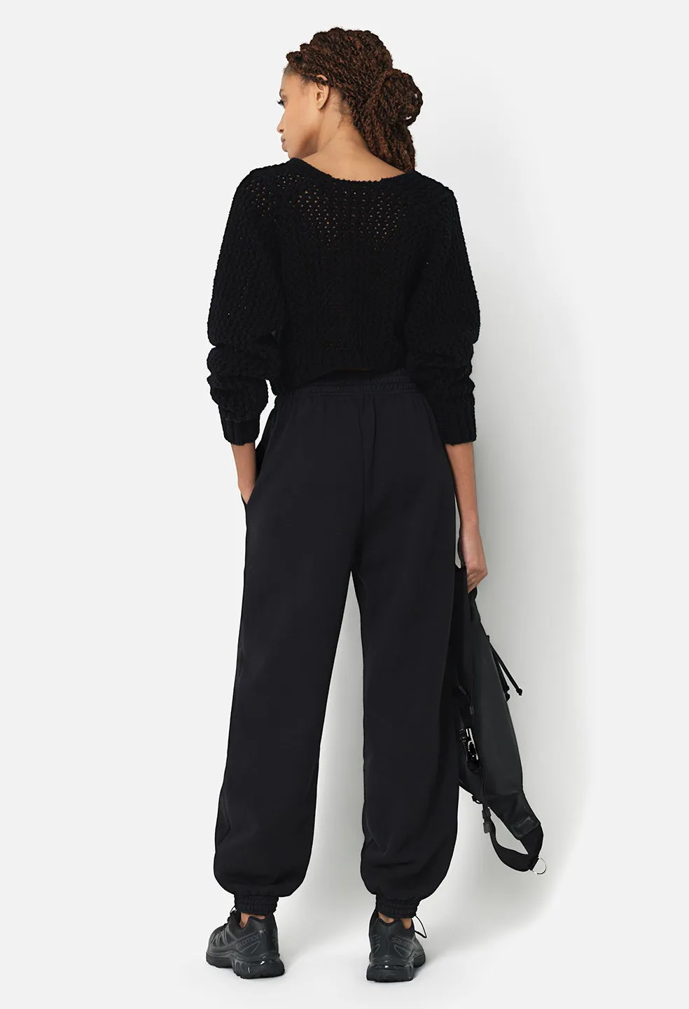 Fleeced Balloon Sweats / Black