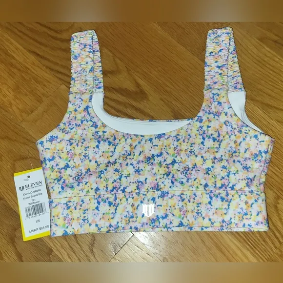 Floral Wildflower Eleven by Venus Williams Kudos Sports Bra SZ. XS NWT