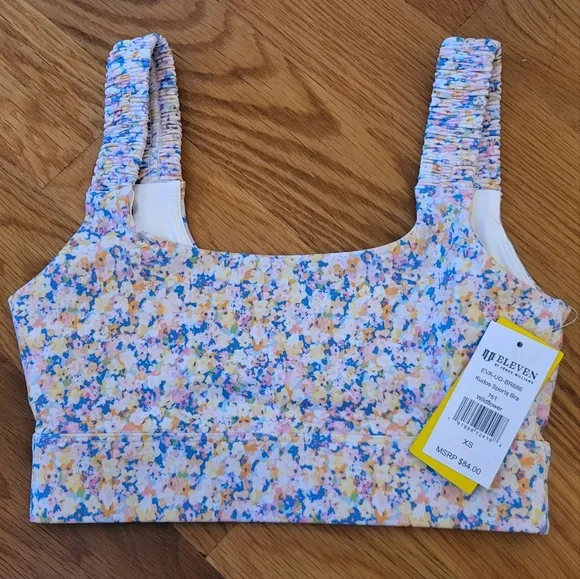Floral Wildflower Eleven by Venus Williams Kudos Sports Bra SZ. XS NWT