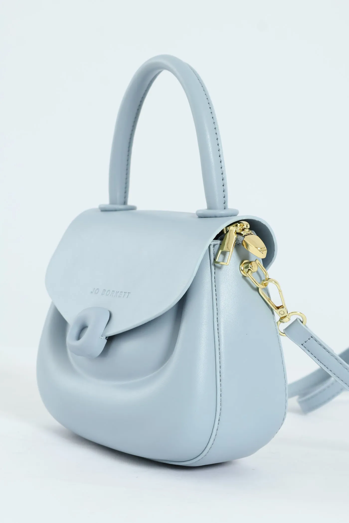 Florence Flap Bag With Top Handle - Blue