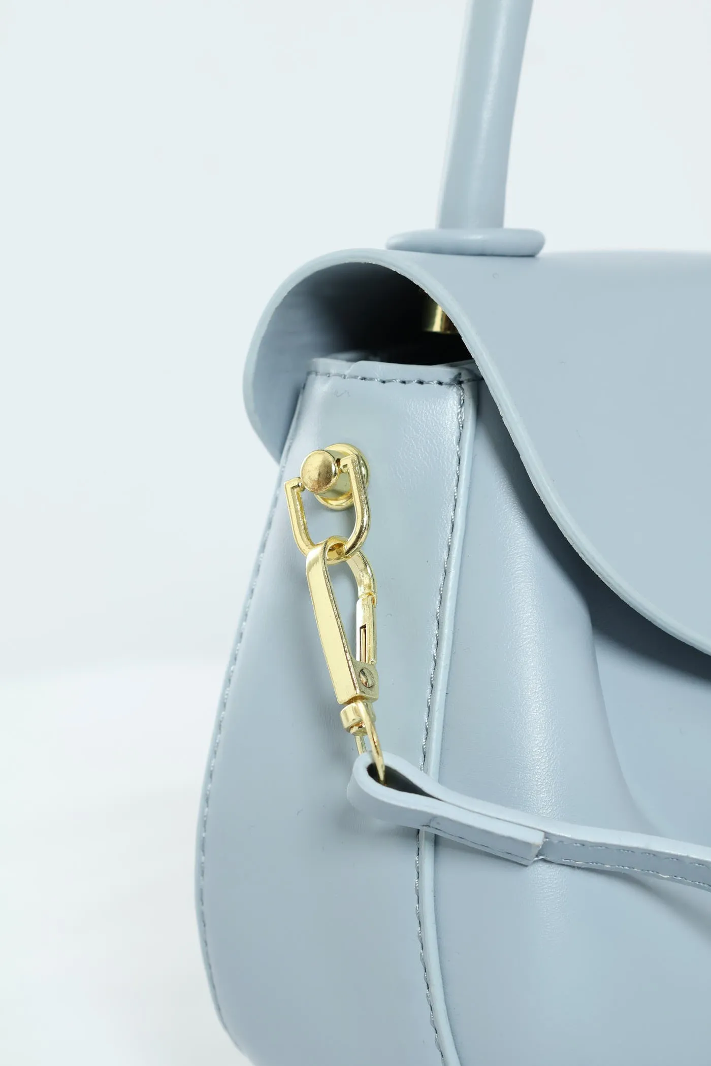 Florence Flap Bag With Top Handle - Blue