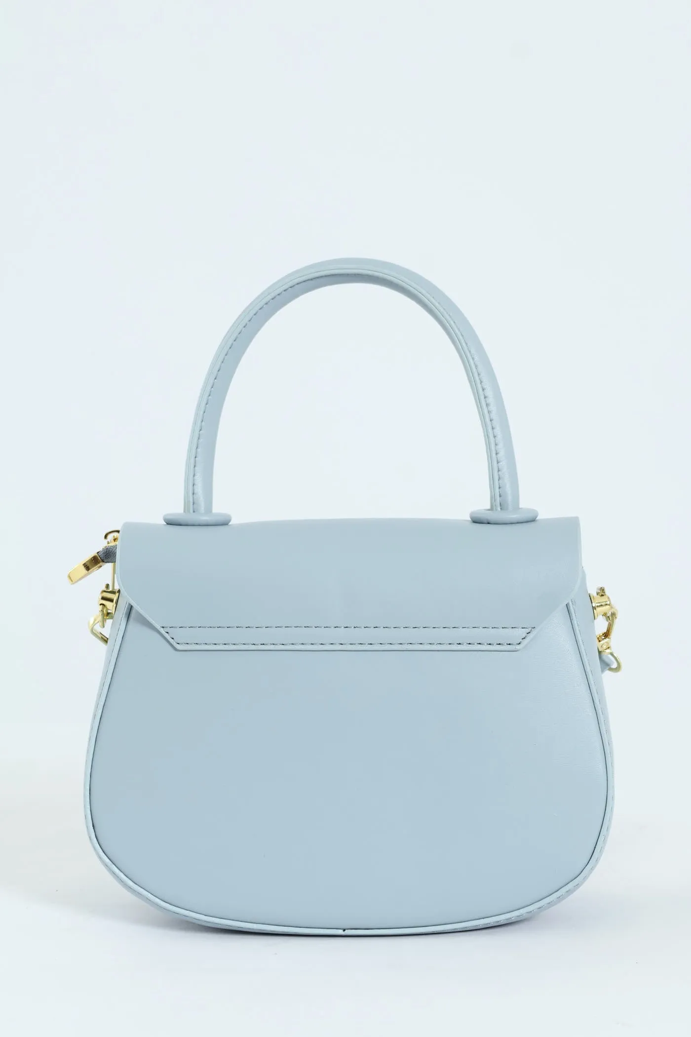 Florence Flap Bag With Top Handle - Blue