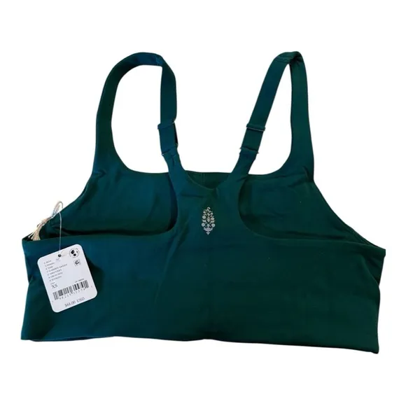FP Movement X Hatch Square neck Never Better Sports Bra in Garden Green NEW