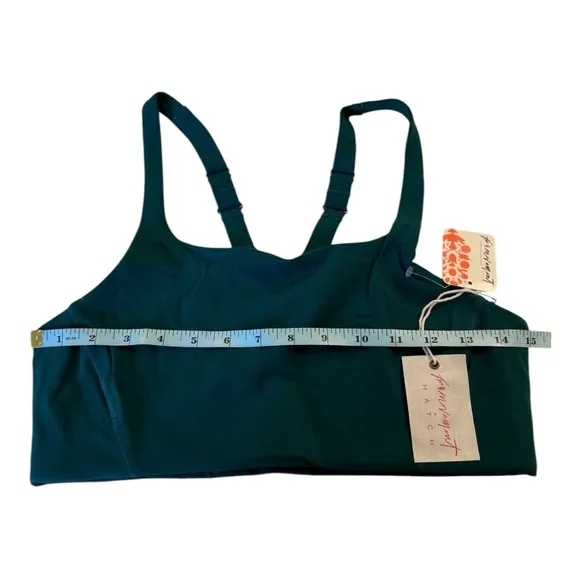 FP Movement X Hatch Square neck Never Better Sports Bra in Garden Green NEW