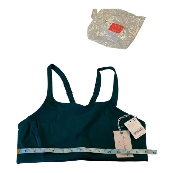 FP Movement X Hatch Square neck Never Better Sports Bra in Garden Green NEW