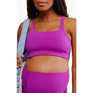 Free People x Hatch Never Better Sports Bra, Size S; Florescent Berry Maternity
