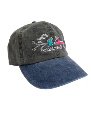 Frog Frog Exists! Cap - Black/Turquoise