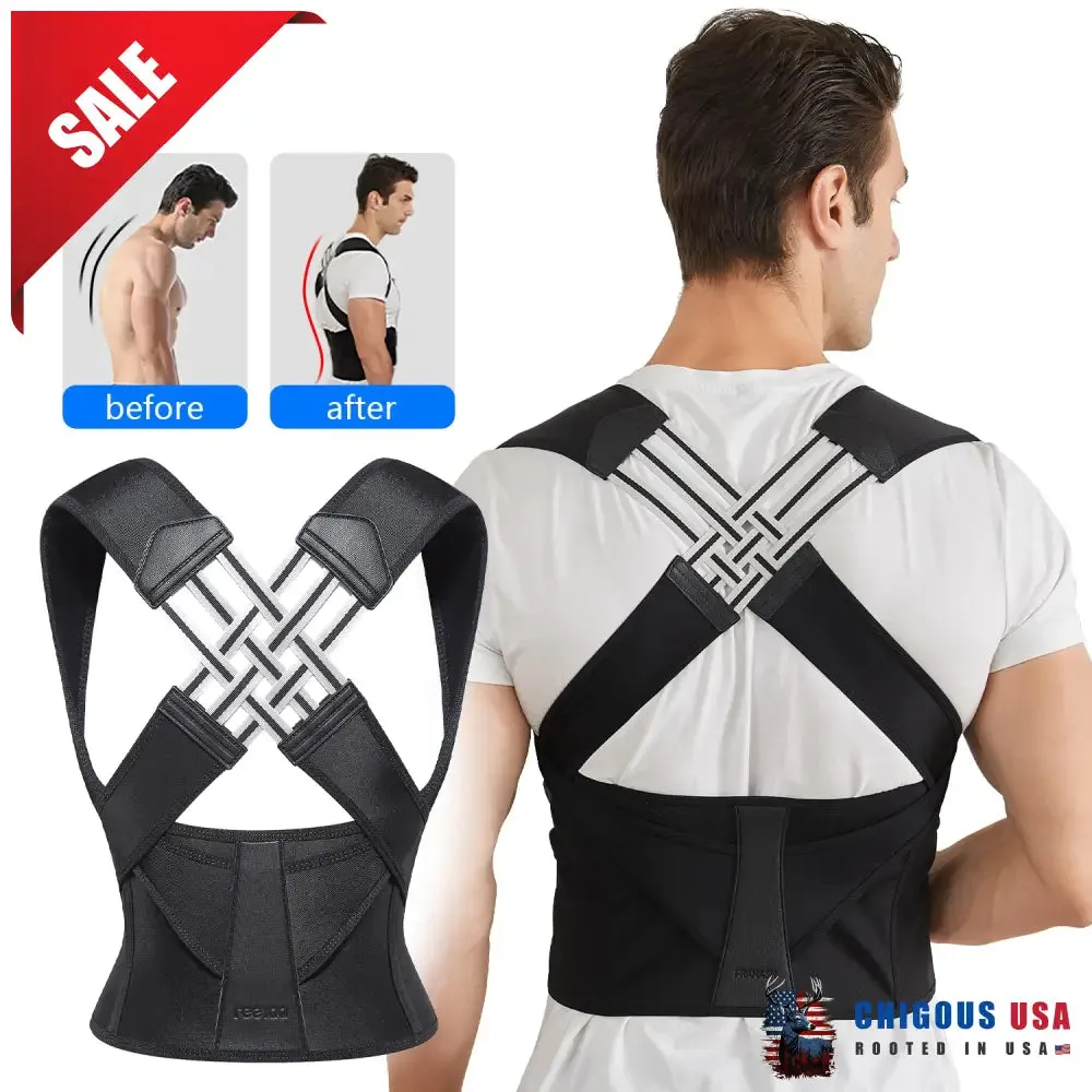 Fully Adjustable Posture Corrector -  Improve Spine Clavicle Brace Posture Vest Back Posture Corrector Belt