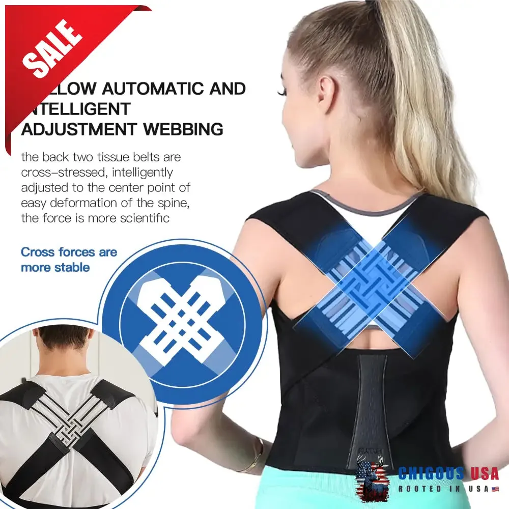 Fully Adjustable Posture Corrector -  Improve Spine Clavicle Brace Posture Vest Back Posture Corrector Belt