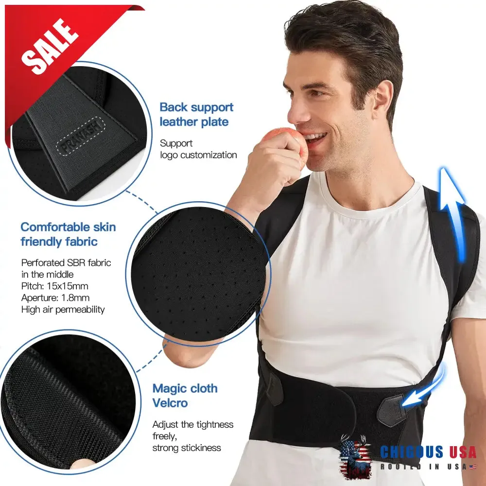 Fully Adjustable Posture Corrector -  Improve Spine Clavicle Brace Posture Vest Back Posture Corrector Belt