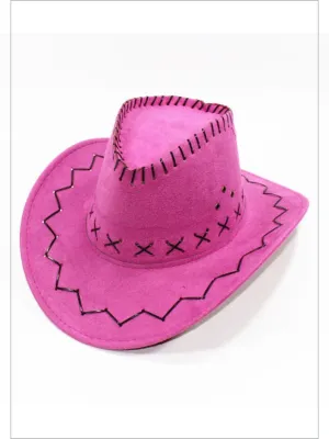 Girls Cowgirl Fashion Hot Pink Hat