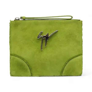 Giuseppe Zanotti Clutch Bag - Suede - Green