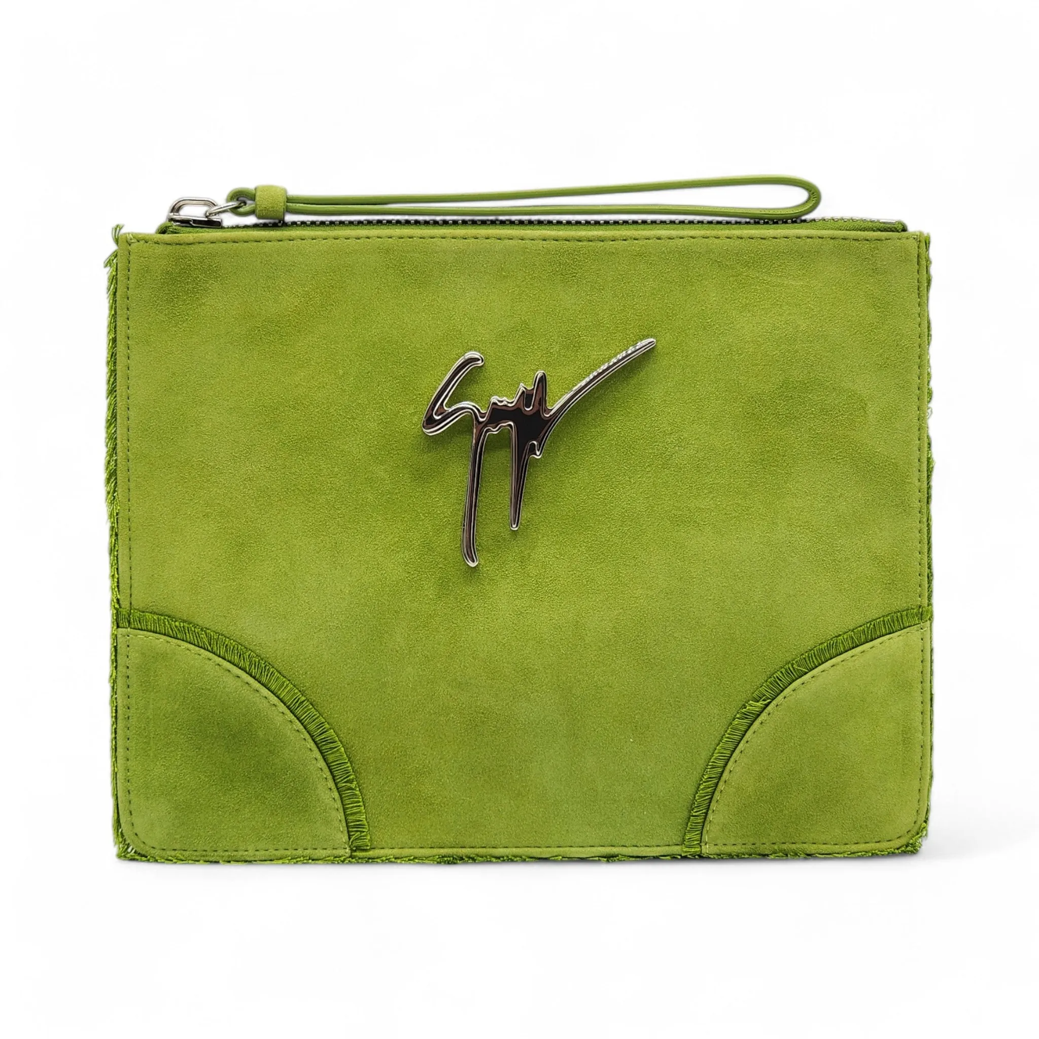 Giuseppe Zanotti Clutch Bag - Suede - Green