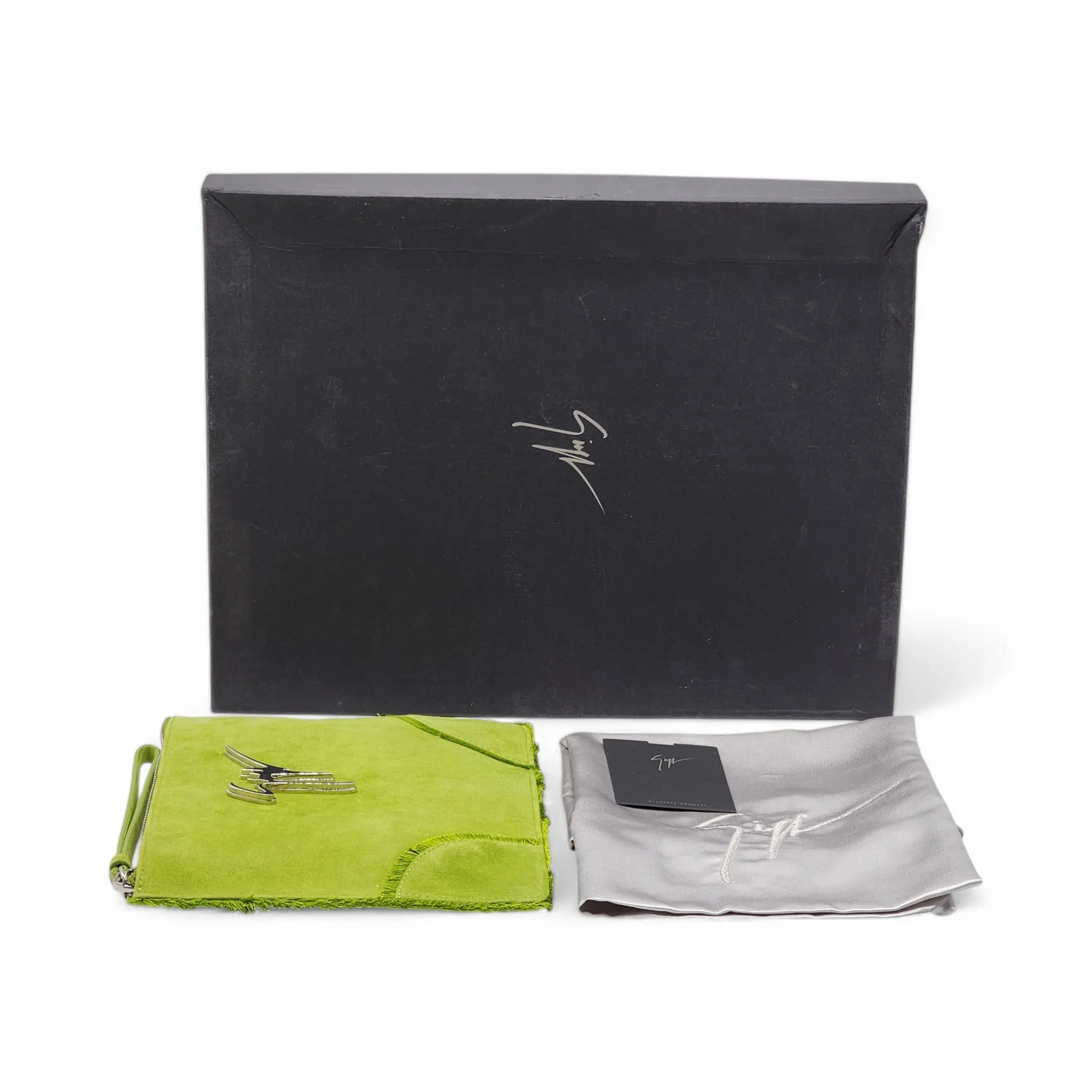 Giuseppe Zanotti Clutch Bag - Suede - Green