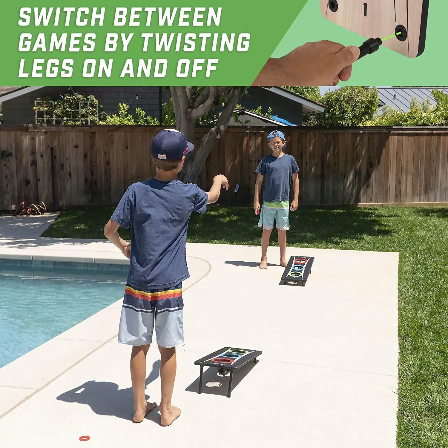 GO SPORTS DOUBLE SIDED BEAN BAG & WASHER TOSS COMBO GAME!