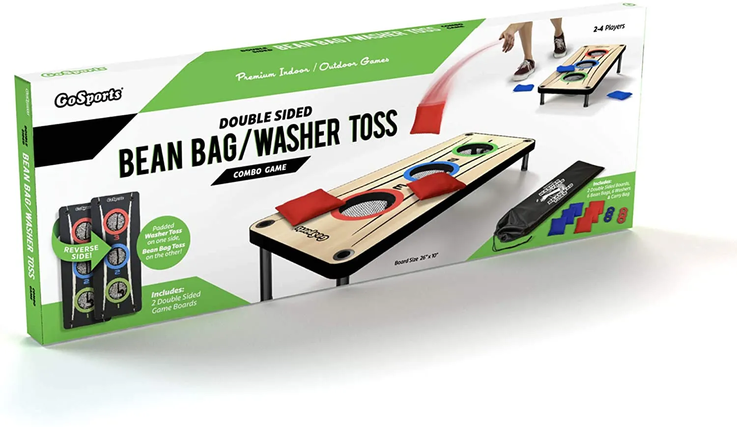 GO SPORTS DOUBLE SIDED BEAN BAG & WASHER TOSS COMBO GAME!