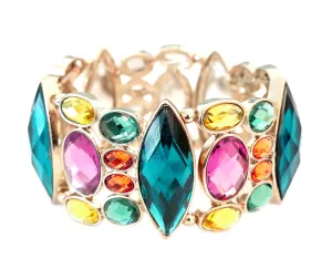 GOLD-MULTI BRACELET  #SB24860_GLD-MLT (LC19)