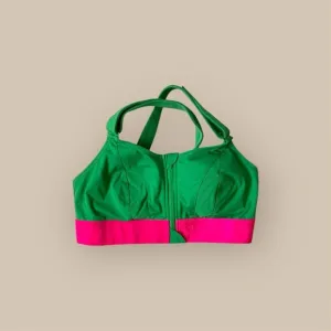 Green and pink she fit extra support sports bra adjustable