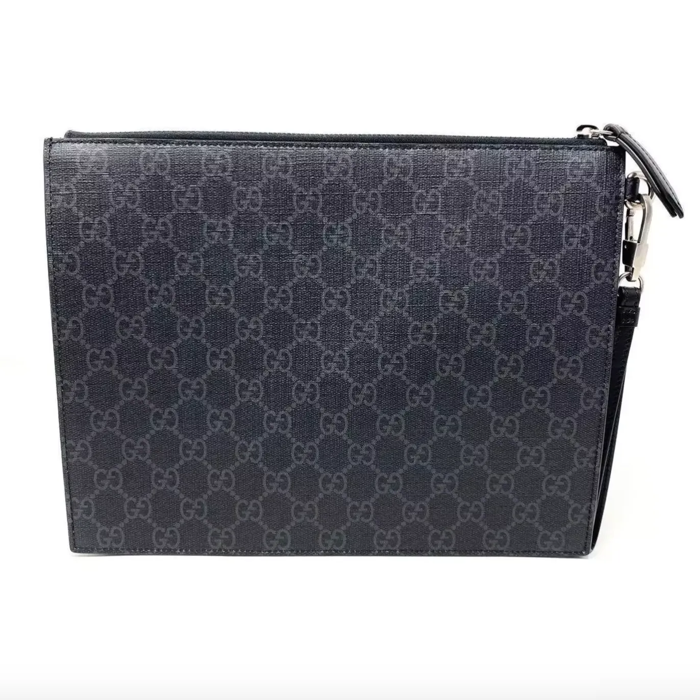 Gucci GG Supreme Eagle Pouch in Gray