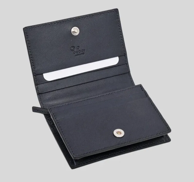 Gucci Interlocking GG Card Case in Navy