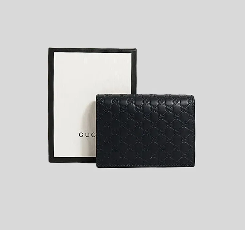 Gucci Interlocking GG Card Case in Navy