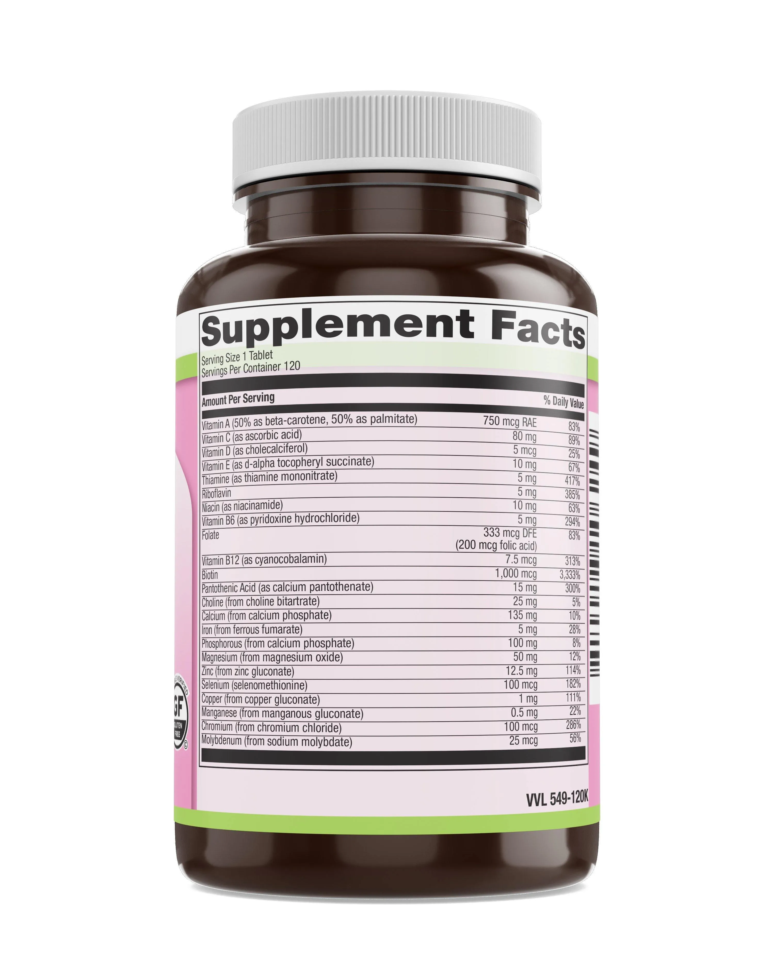 Hair, Skin & Nails Multivitamin with Trace Minerals Veg Tabs