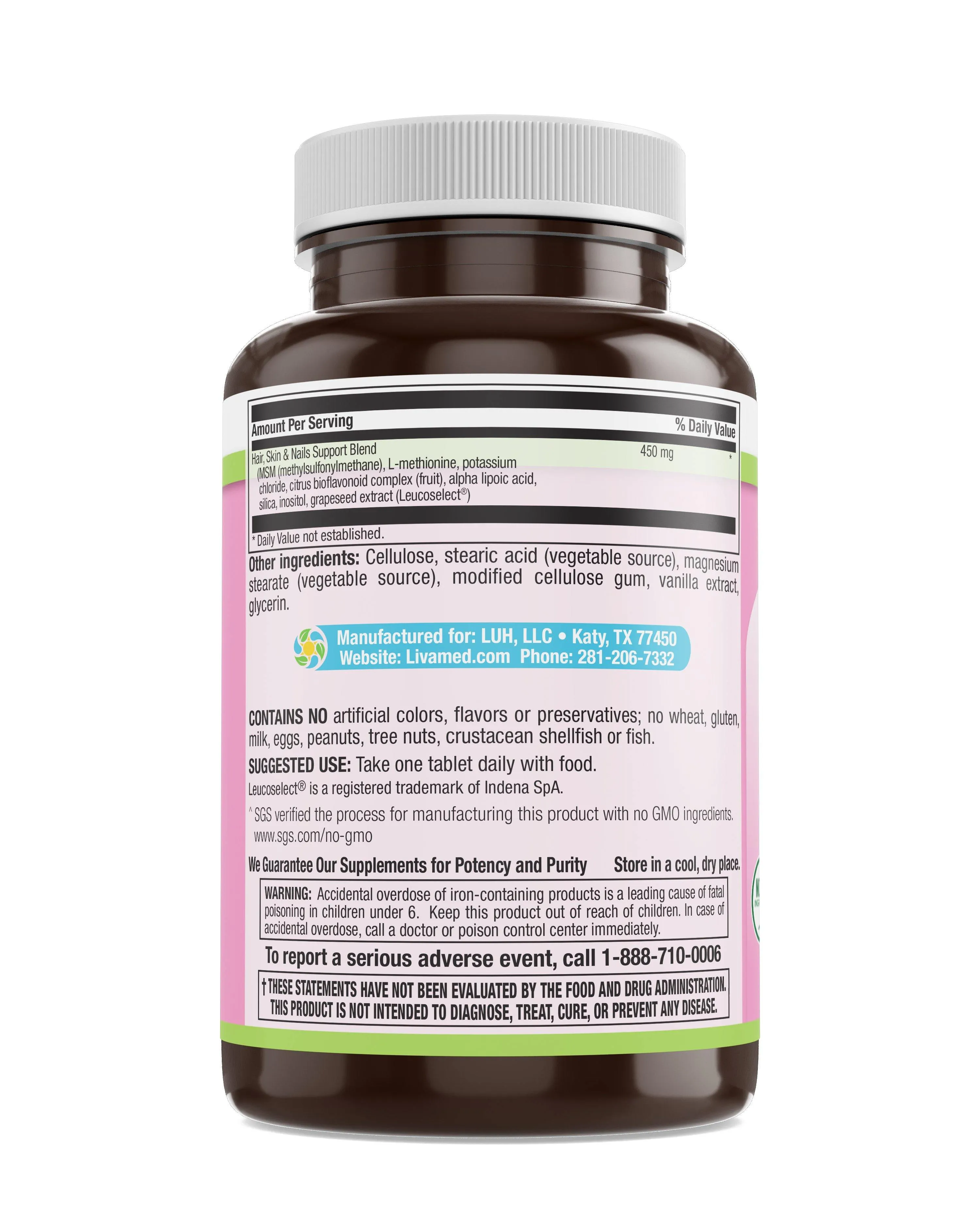 Hair, Skin & Nails Multivitamin with Trace Minerals Veg Tabs
