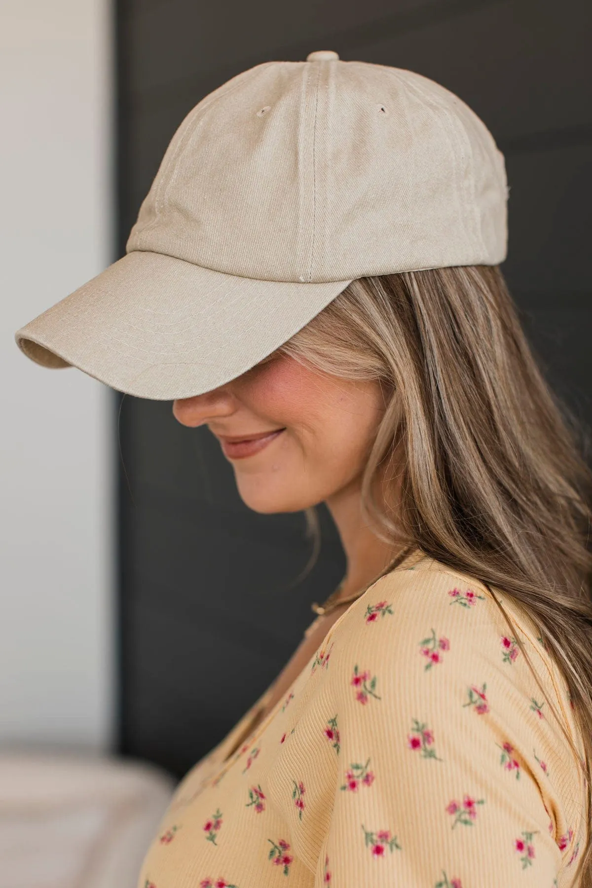 Happy Camper Baseball Cap- Ash Mocha