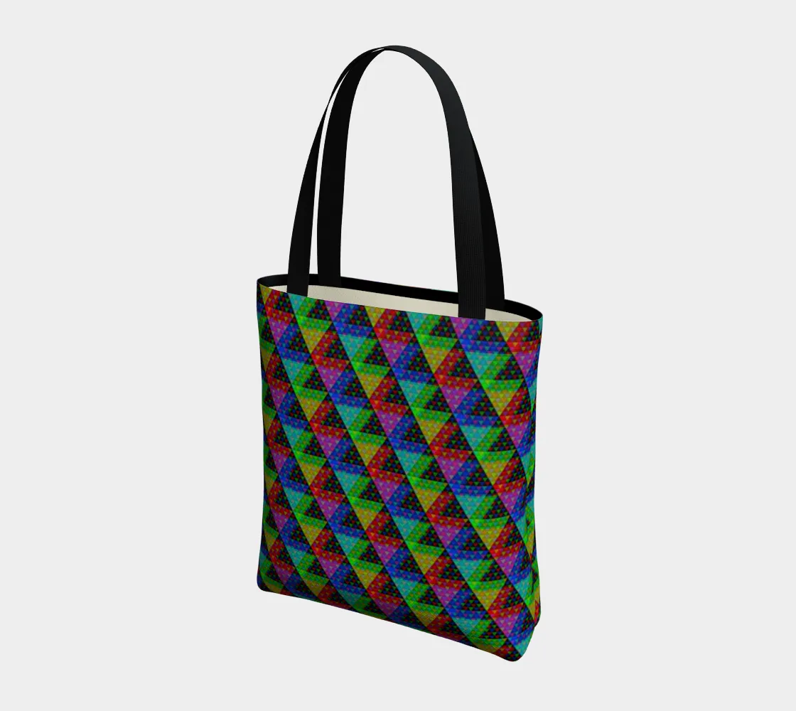 Harlequin Triangles Tote Bag