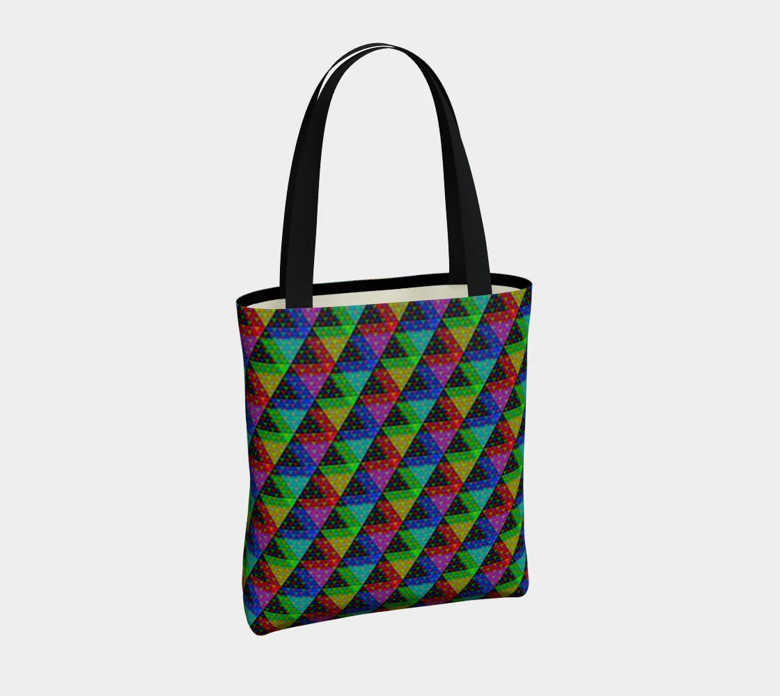 Harlequin Triangles Tote Bag