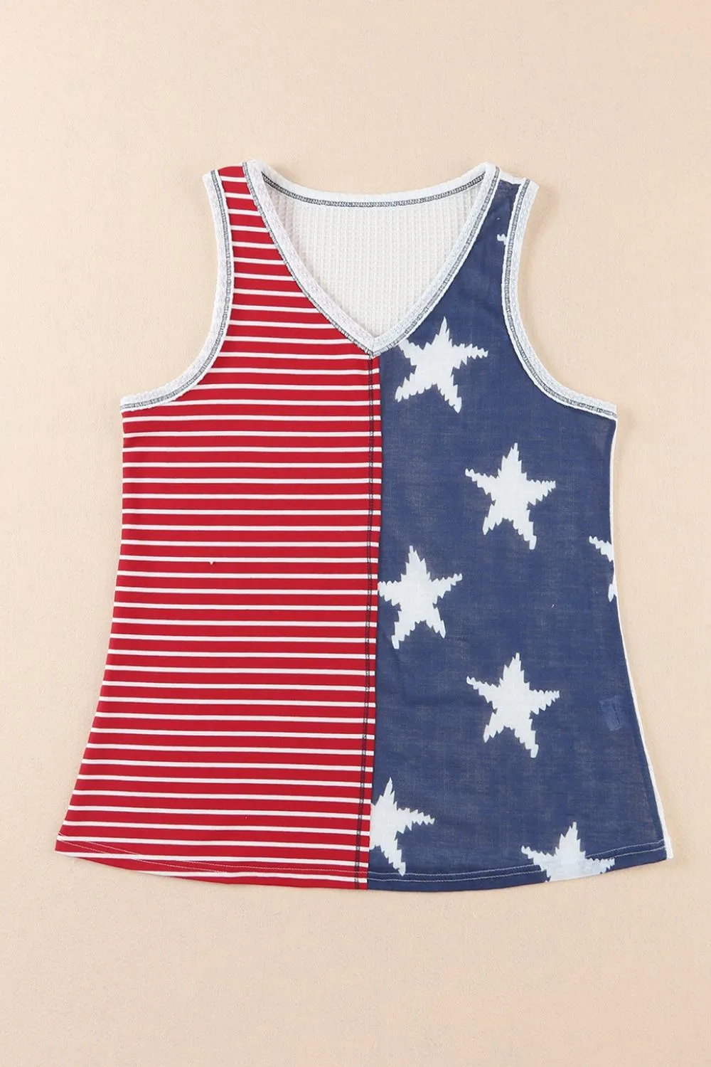 Hazel Blues® |  Star and Stripe V-Neck Tank