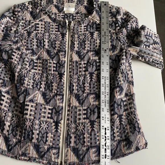 Hei Hei by Anthropologie Faifo Jacquard Tapestry Full Zip Jacket Sz 6 Bohemian