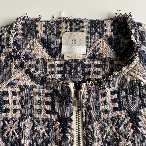 Hei Hei by Anthropologie Faifo Jacquard Tapestry Full Zip Jacket Sz 6 Bohemian