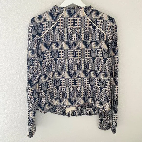 Hei Hei by Anthropologie Faifo Jacquard Tapestry Full Zip Jacket Sz 6 Bohemian