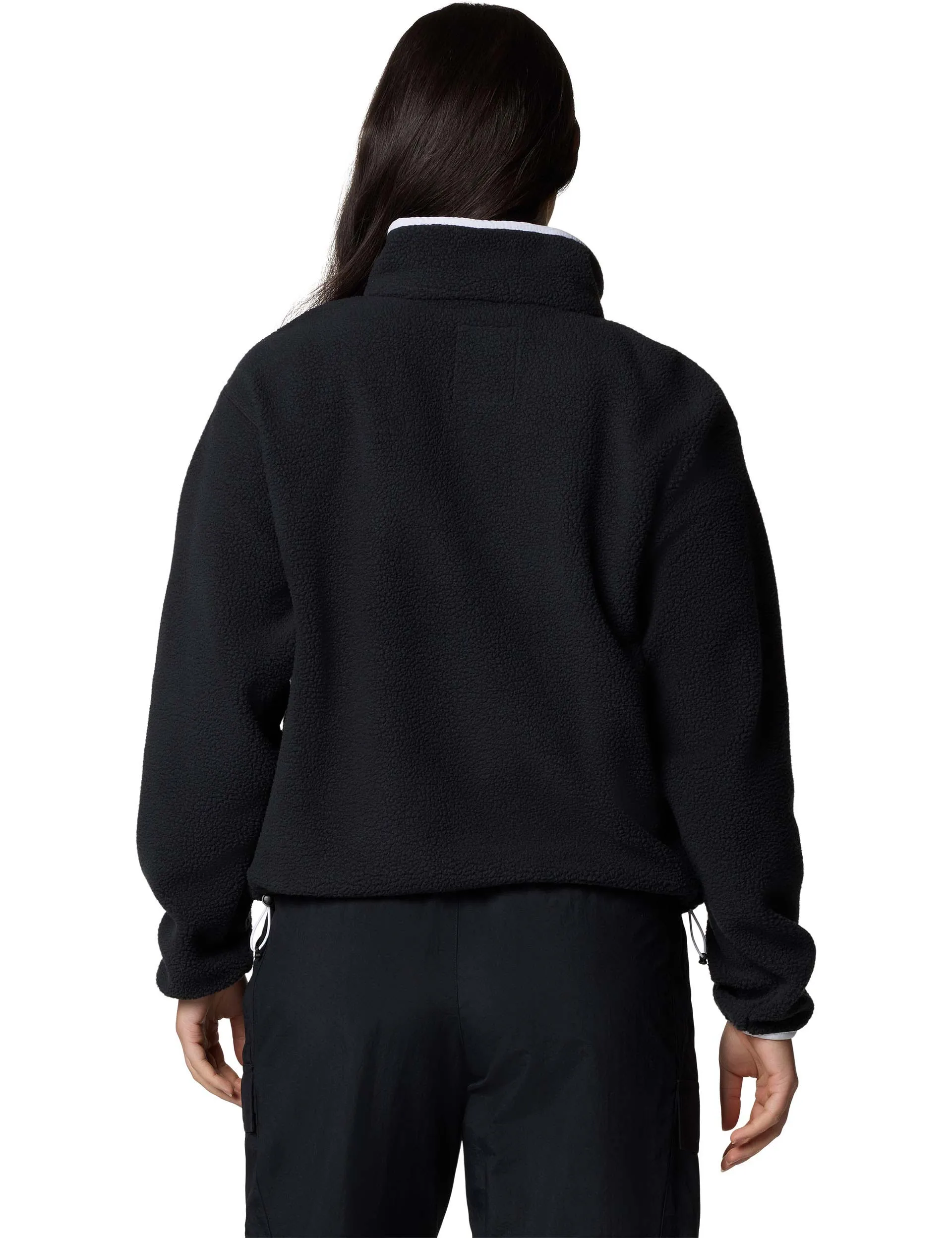Helvetia II Cropped Sherpa Half Snap Fleece - Black