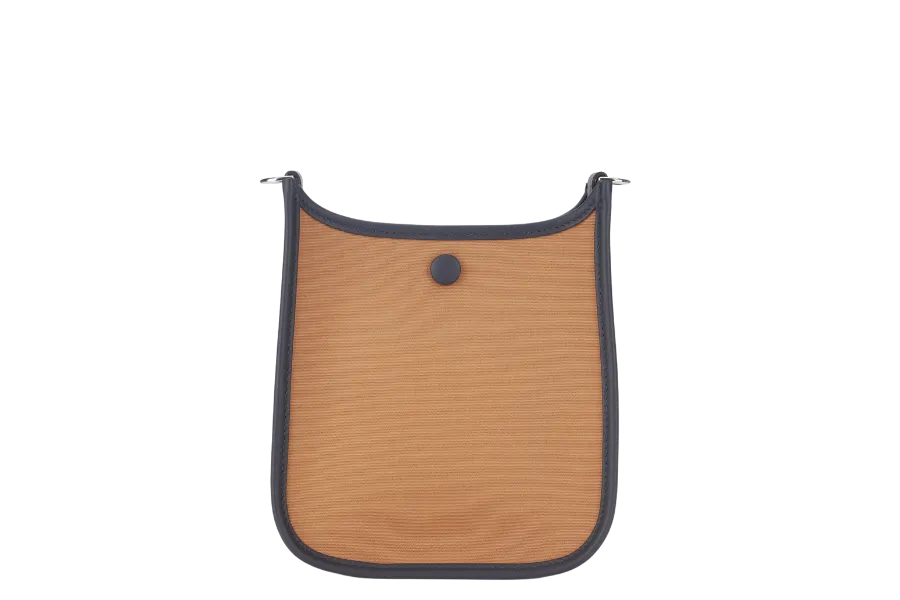 HERMES NEO EVELYN 16 STAMP W (2024) IN DUNE-CASSAS-CABAN COLOR , CANVAS AND SWIFT LEATHER WITH DUST COVER AND BOX