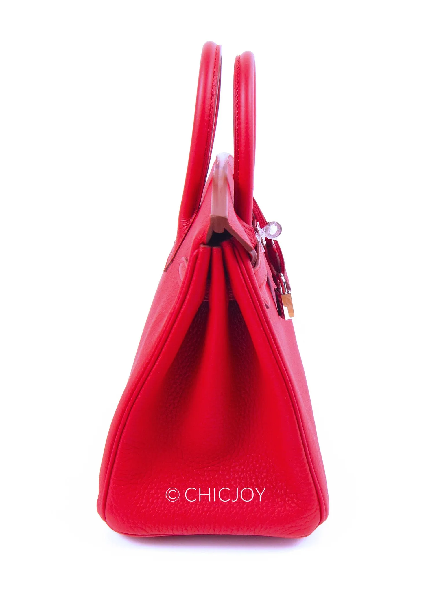 Hermes Vermillion Red 25cm Birkin PHW