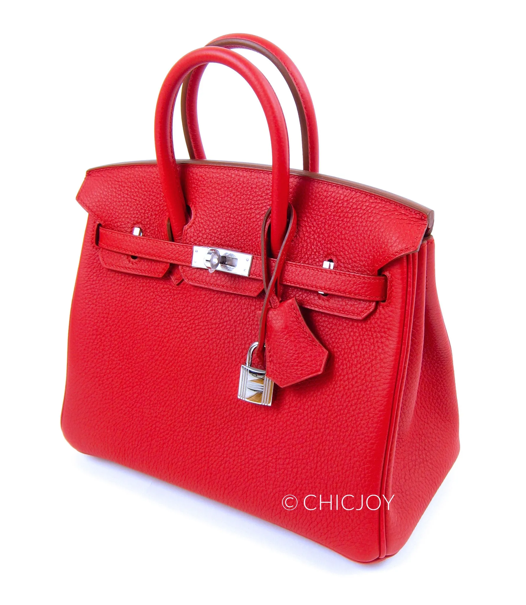 Hermes Vermillion Red 25cm Birkin PHW