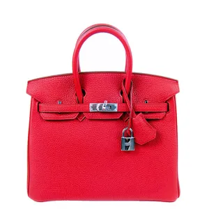 Hermes Vermillion Red 25cm Birkin PHW