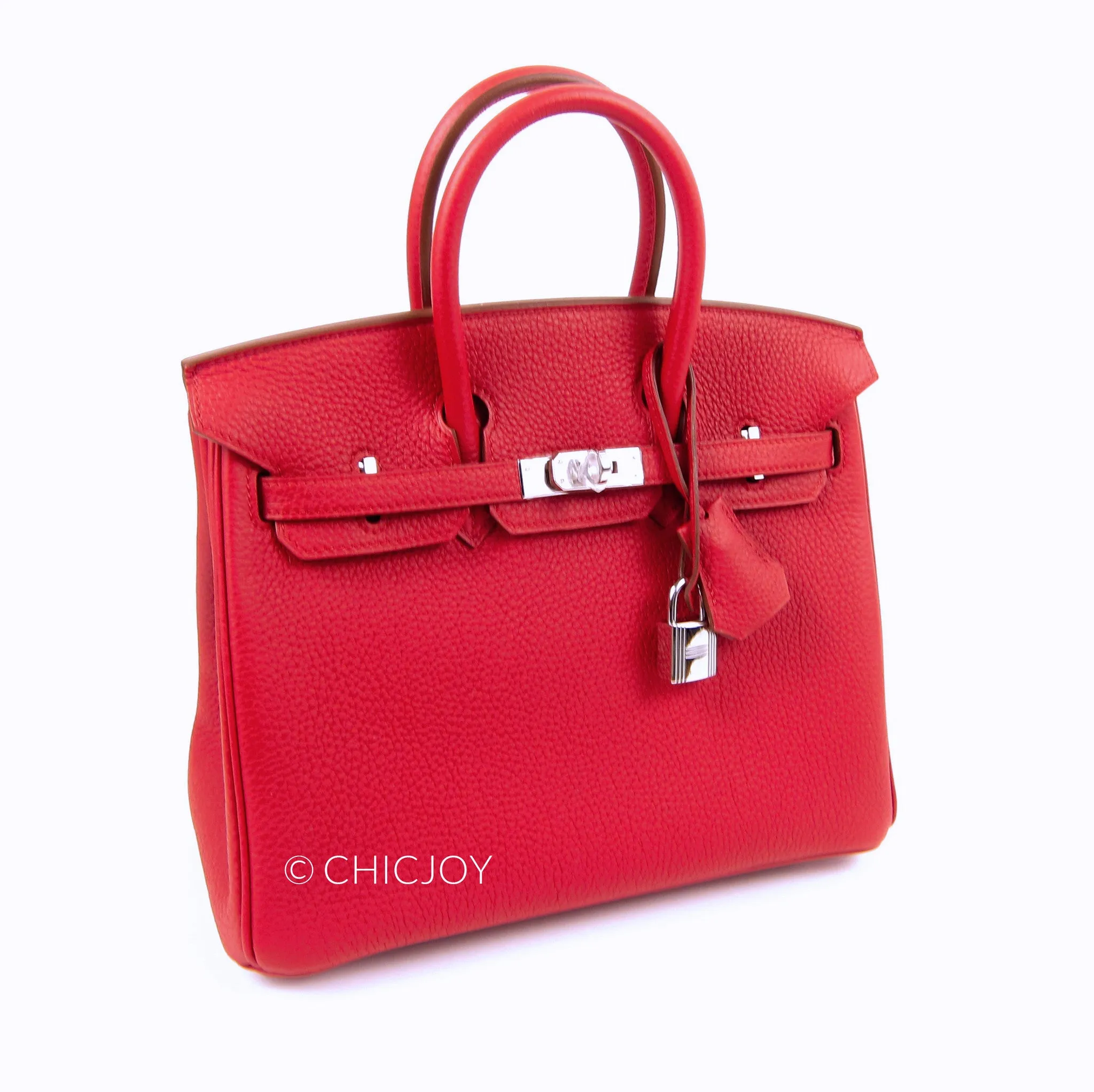 Hermes Vermillion Red 25cm Birkin PHW