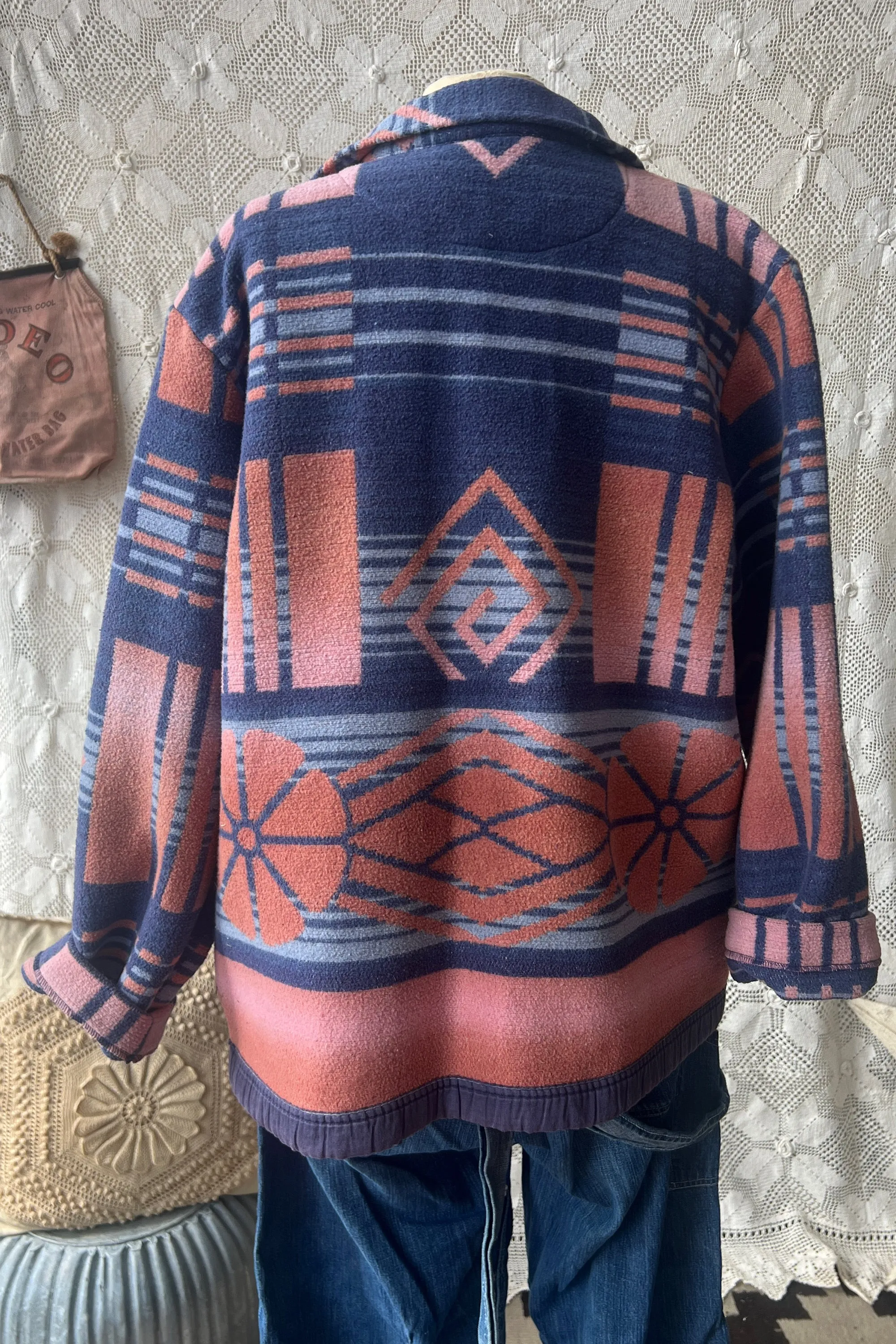 HF196 The Highlands Foundry Navy/Rose Beacon Blanket Utility Jacket