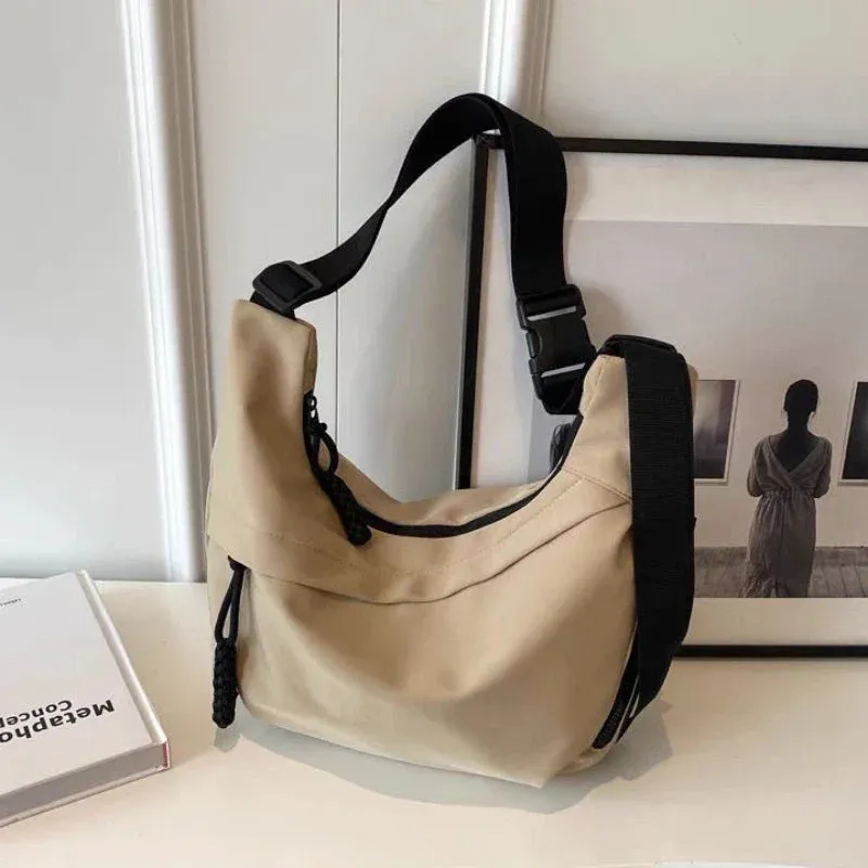 High-Capacity Nylon Hobos Crossbody Bag