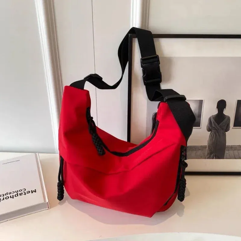 High-Capacity Nylon Hobos Crossbody Bag