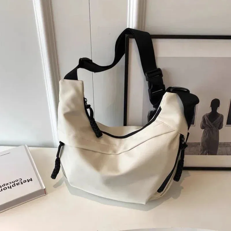 High-Capacity Nylon Hobos Crossbody Bag
