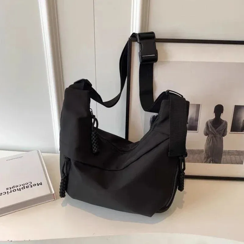 High-Capacity Nylon Hobos Crossbody Bag