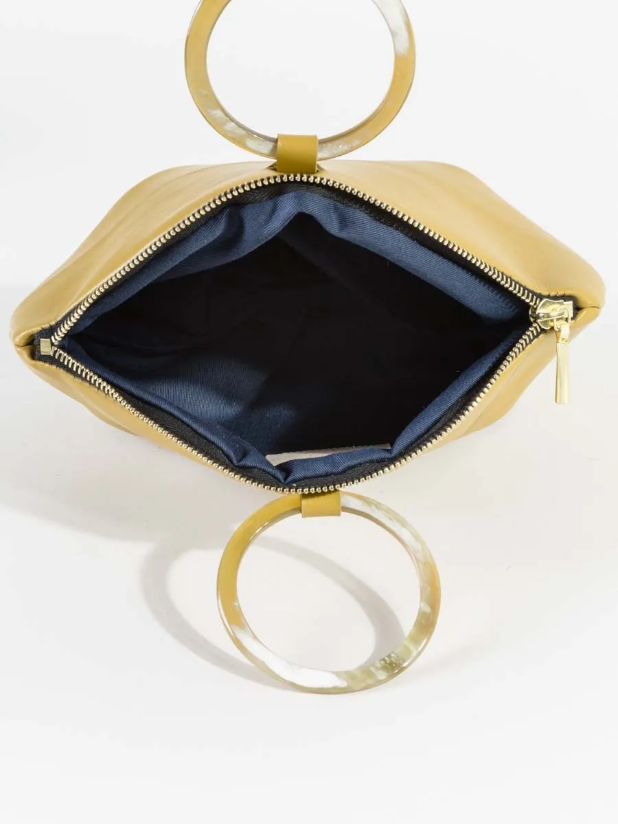 horn ring pochette - chartreuse