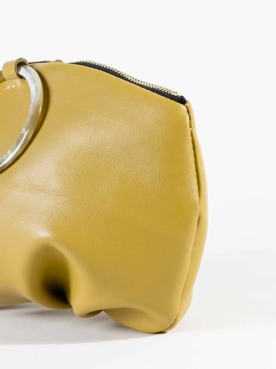 horn ring pochette - chartreuse